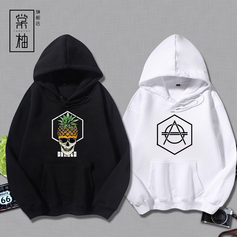 百大电音dj大菠萝卫衣don diablo青少年秋冬休闲加绒连帽宽松外套