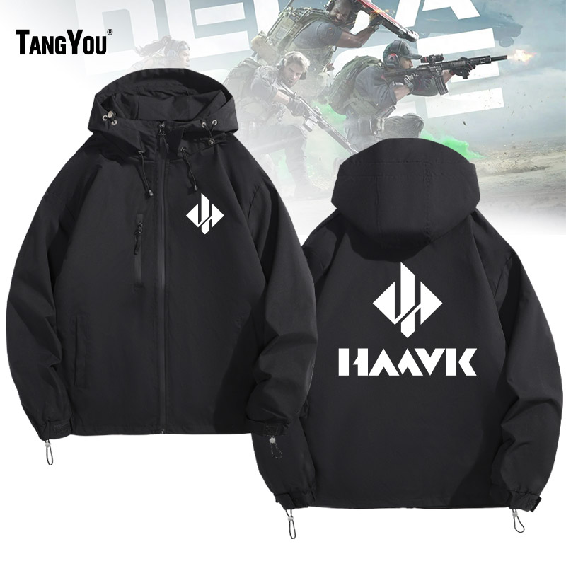 游戏周边休闲夹克三角洲行动哈夫克连帽冲锋衣学生百搭休闲外套潮