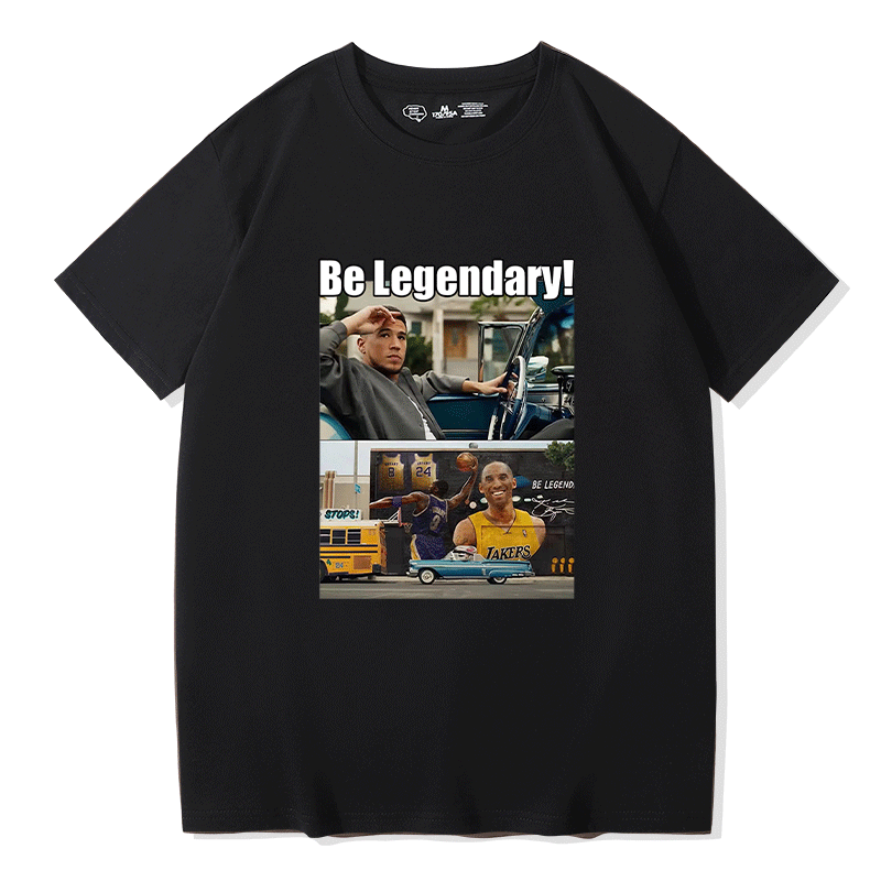篮球纪念运动T恤75周年德文布克致敬科比Legendary成为传奇男短袖