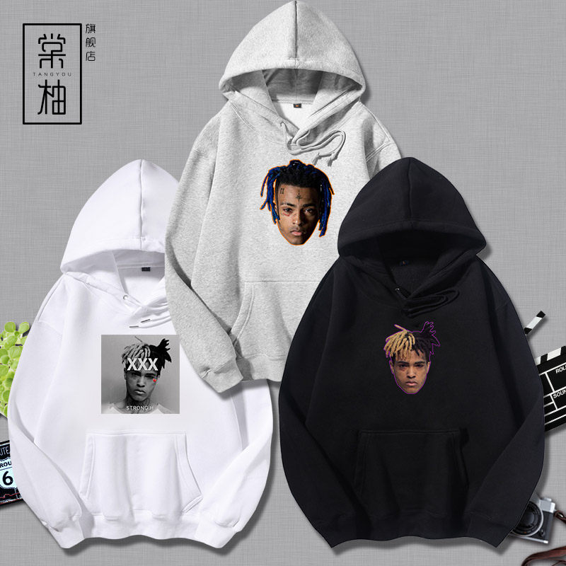 xxxtentacion头像中国有嘻哈布瑞吉bridge同款潮牌连帽卫衣rap男