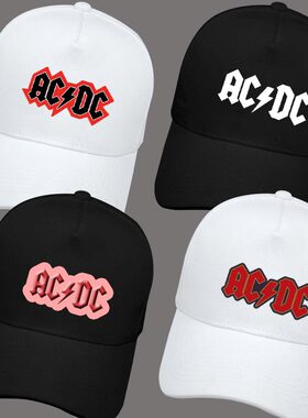 acdc乐队帽子硬摇滚乐队周边 嘻哈棒球帽休闲定制重金属平檐帽子