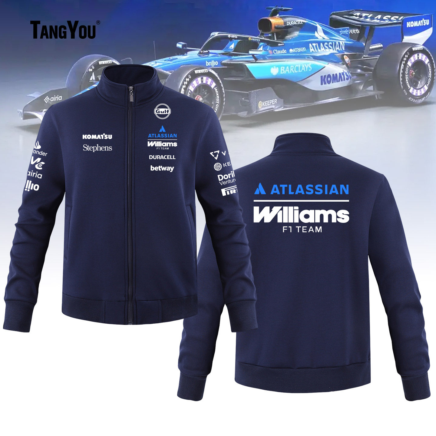 定制F1方程式2026新款威廉姆斯车队赛车服周边外套潮流运动男卫衣