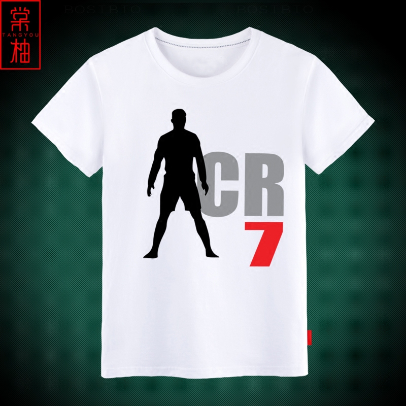 足球休闲短袖T恤皇马7号C罗球服球迷训练服比赛服夏季新款t恤衫