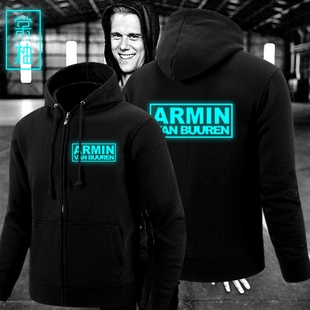 Buuren加绒连帽卫衣男女嘻哈衣服 van 外套Armin 电音EDM开衫