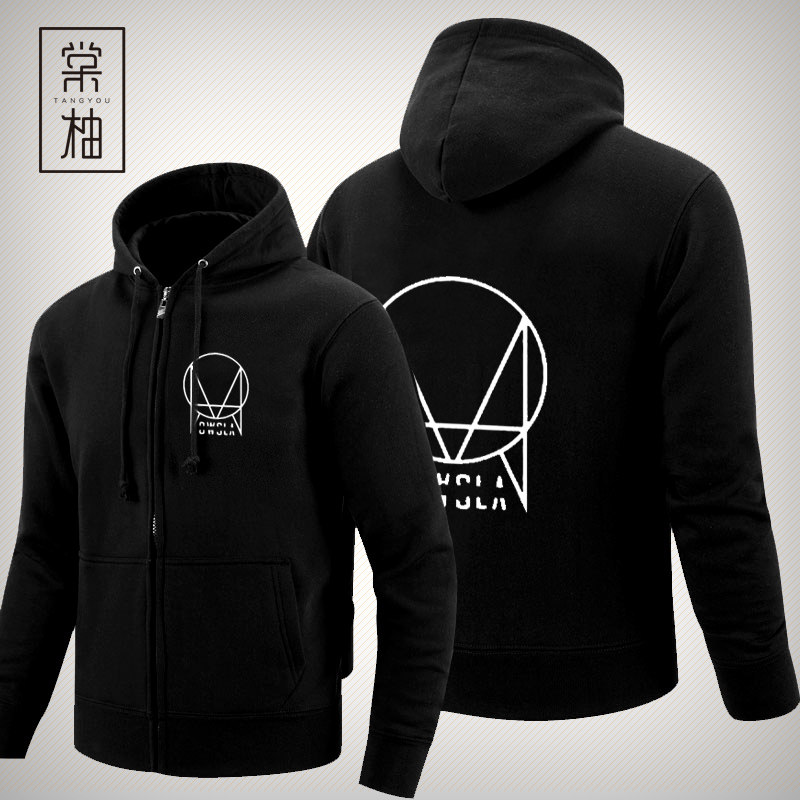 男式拉链卫衣开衫 史奇雷克斯 skrillex 音乐摇滚电音dj休闲外套