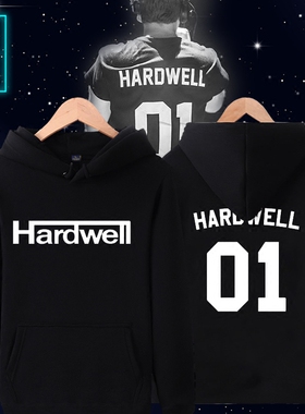 Hardwell哈德维尔电音DJ卫衣青少年男女学生嘻哈音乐潮流夜光外套