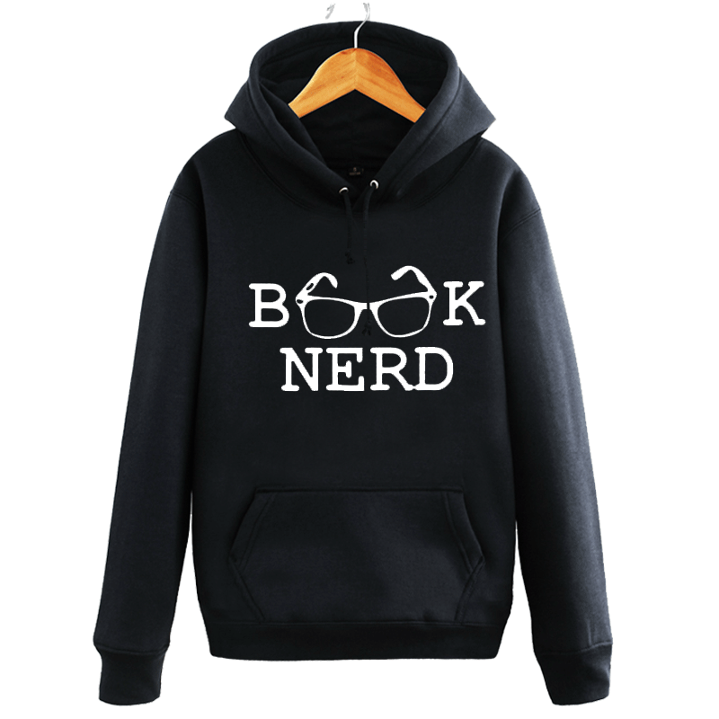 创意恶搞文字外套加绒卫衣书呆子BOOK NERD男女搞笑汉字衣服