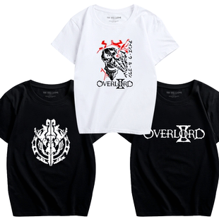 不死者之王周边短袖二次元动漫T恤overload安兹衣服男夏纯棉上衣
