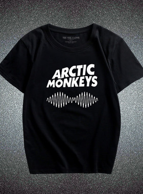 恶搞摇滚朋克北极猴乐队Arctic monkeys短袖印花纯棉宽松T恤男