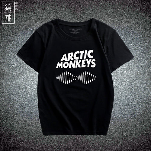 恶搞摇滚朋克北极猴乐队Arctic monkeys短袖印花纯棉宽松T恤男