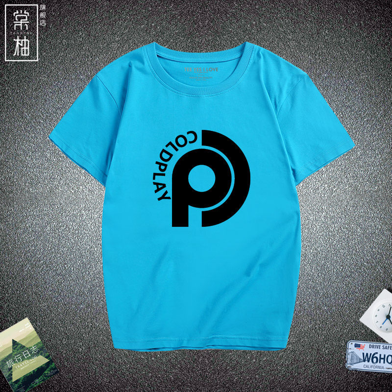 夏季酷玩乐队纯棉摇滚半袖衣服图片