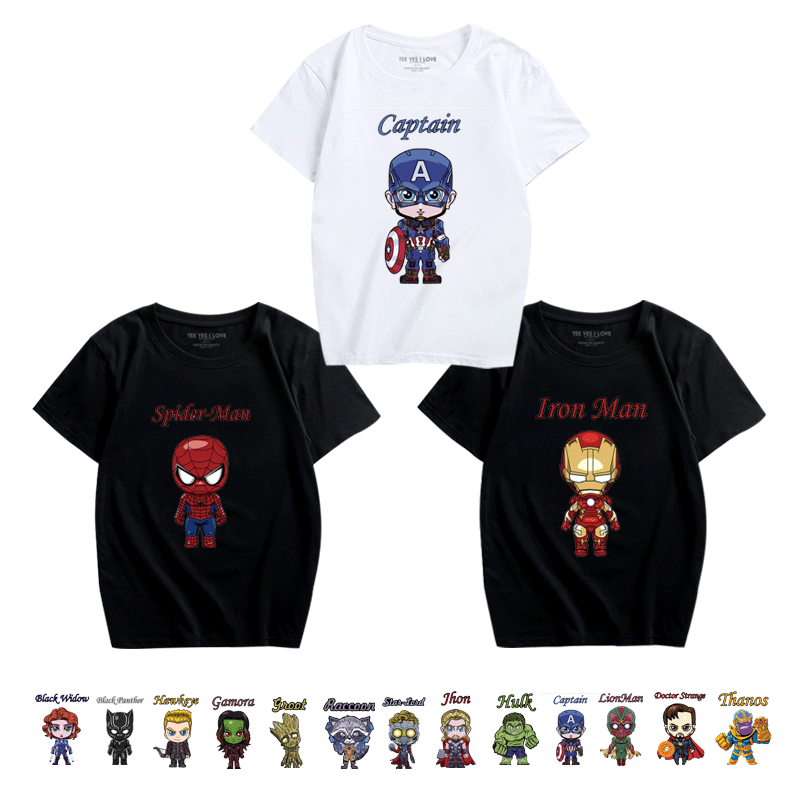 marvel神盾局特工短袖T恤复仇者联盟3无限战争衣服漫威周边夏装潮