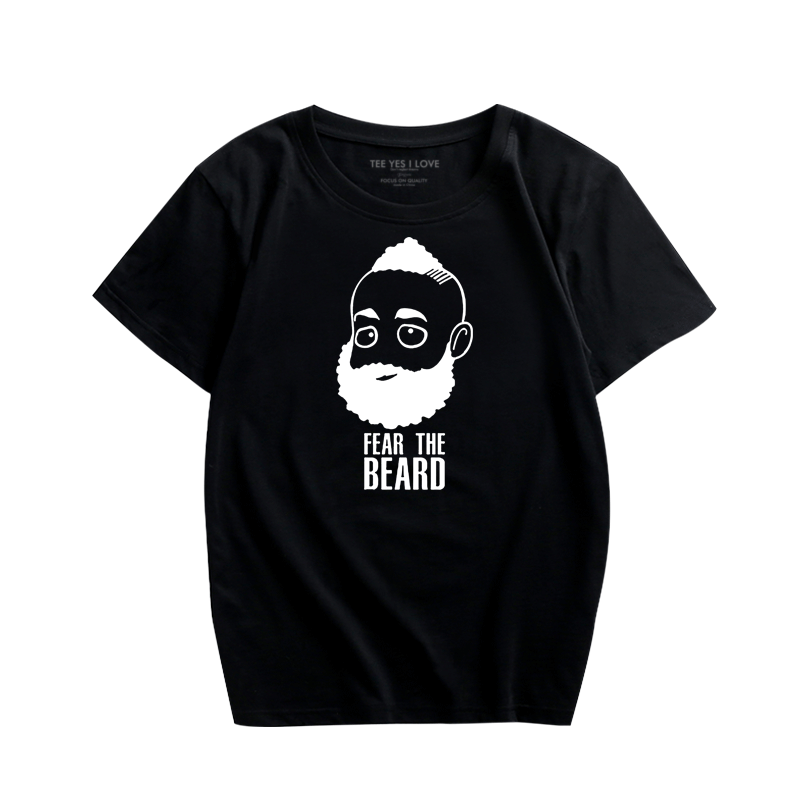 创意搞笑篮球服运动男士休闲短袖火箭胡子哈登印花宽松t恤衫