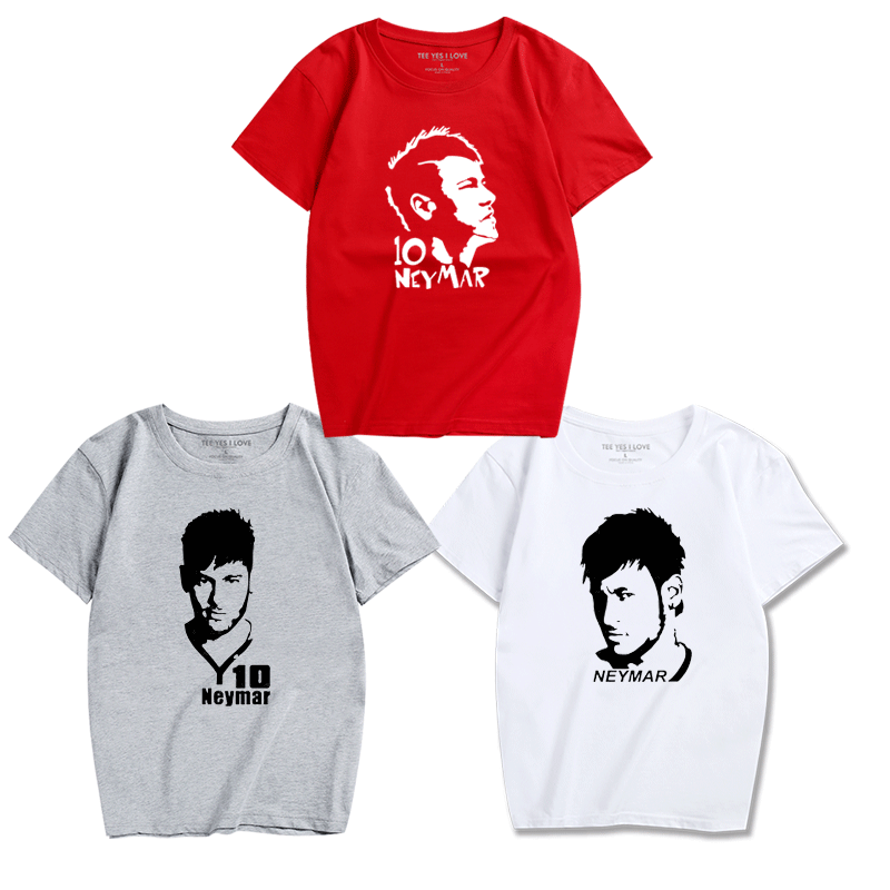 棠柚足球运动训练服内马尔neymar青少年短袖球迷衫巴西足球T恤衫