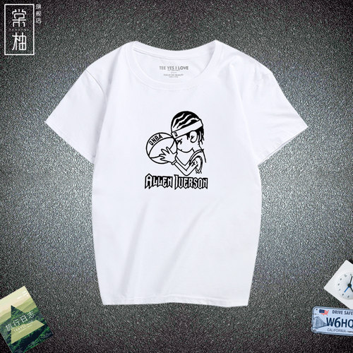 艾弗森费城退役纪念男款短袖t恤