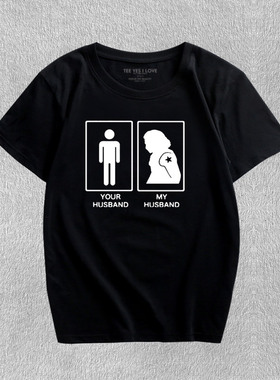 夏季复仇者联盟3无限战争MY HUSBAND漫威正义联盟美国队长短袖T恤