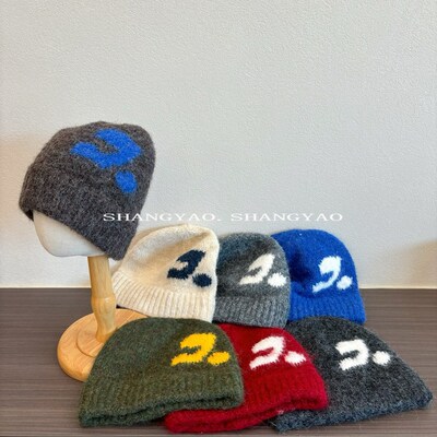 儿童帽子韩系ins风针织男女宝宝简约保暖 护耳毛线帽时尚百搭冷帽