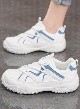 秋季女鞋新款透气小白鞋子女韩版百搭厚底防滑运动休闲板鞋老R-18