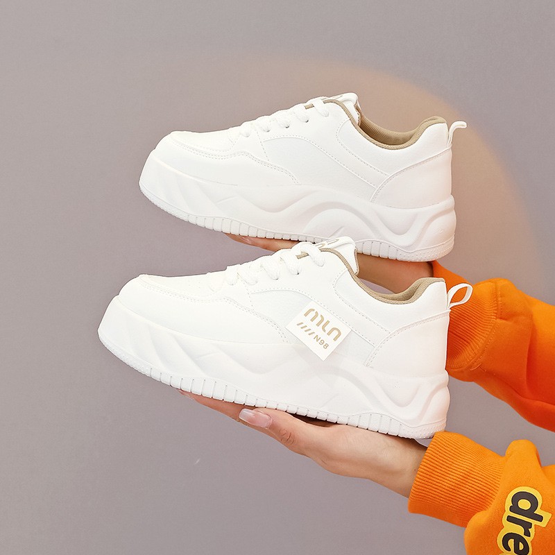 厚底板鞋子女鞋2025春季新款百搭软底轻便运动休闲小白鞋XW30kl70