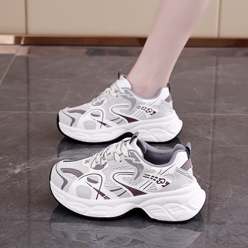 老爹鞋女学生2025春季新款透气增高休闲ins潮超火跑步运动鞋Kkl92