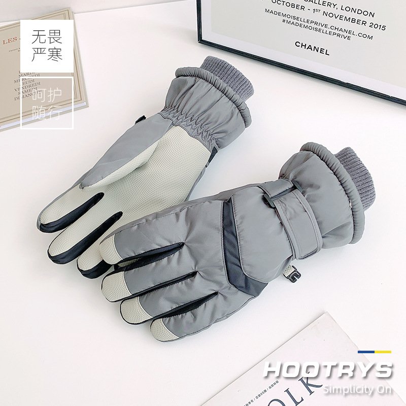 滑雪手套男冬季加绒加厚防风防水触屏情侣户外骑车防寒保暖女SD09