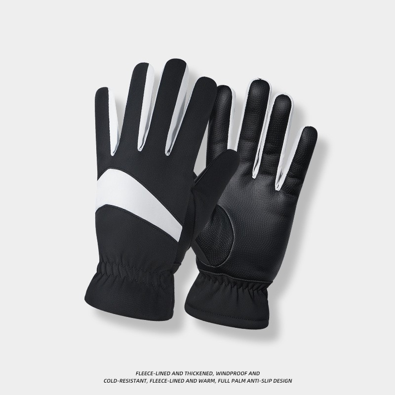 秋冬季手套滑雪手套保暖男女户外骑行触屏加绒防寒防水手套HB42