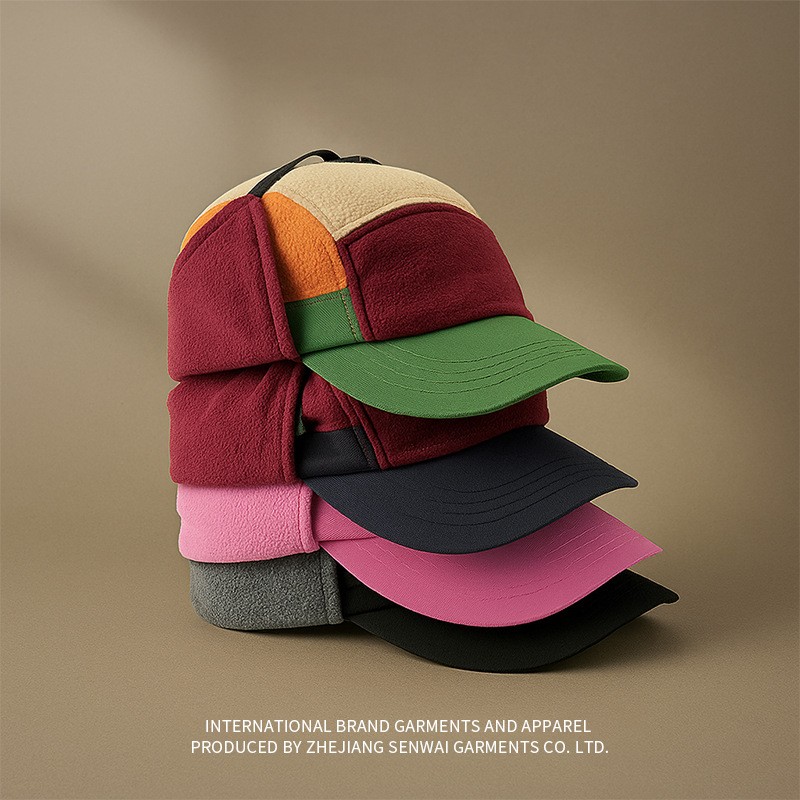 森外雷锋帽男女秋冬户外骑车防寒护耳帽保暖拼色情侣帽子ZJ30