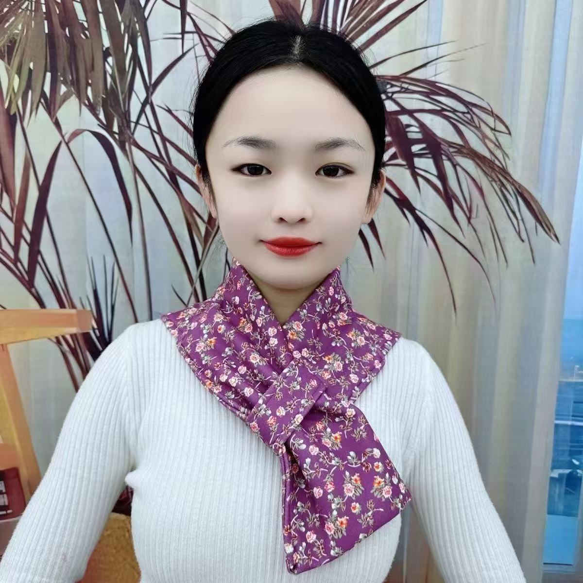 秋冬新款德绒带兜护颈围脖防寒百搭时尚脖套防风保暖围巾护颈HB38