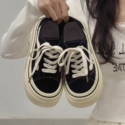 小码女鞋313233厚底增高单鞋2026春秋新款矮子乐运动休闲33帆布鞋