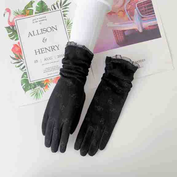 防晒手套女防紫外线开车骑行美甲薄款防滑棉透气女士触屏手套HB32