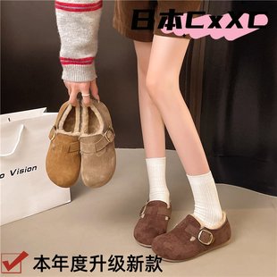 增高加绒保暖雪地棉鞋 新款 博肯毛毛YY26 女2025冬季 复古全包勃肯鞋