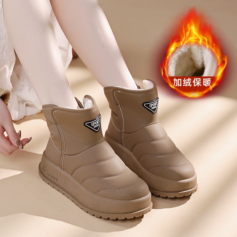 厚底雪地靴女2025年新款冬季防滑加绒加厚保暖棉鞋女鞋子KT-2kl92