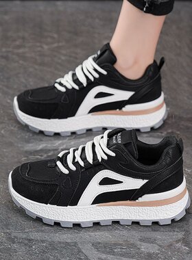 老爹鞋女2026秋季新款透气鞋子女学生运动鞋休闲厚底增高小白R-62