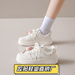 梓渝同款鞋子厚底小白鞋女2025秋季新款韩版女学生休闲运动百搭