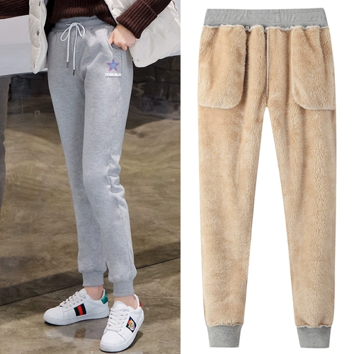 Утепленные демисезонные хлопковые джинсы с начесом, спортивные штаны для школьников, коллекция 2021, в корейском стиле, свободный крой