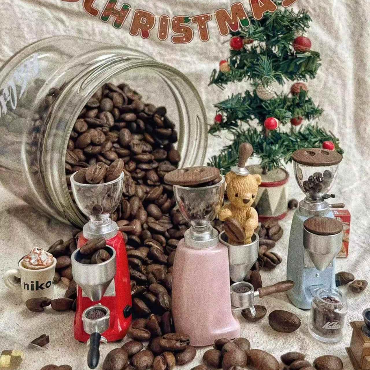 有意思迷你咖豆啡食玩