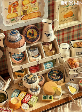 糖小条迷你奶酪手作微缩模型黄油食玩blythe娃用场景道具