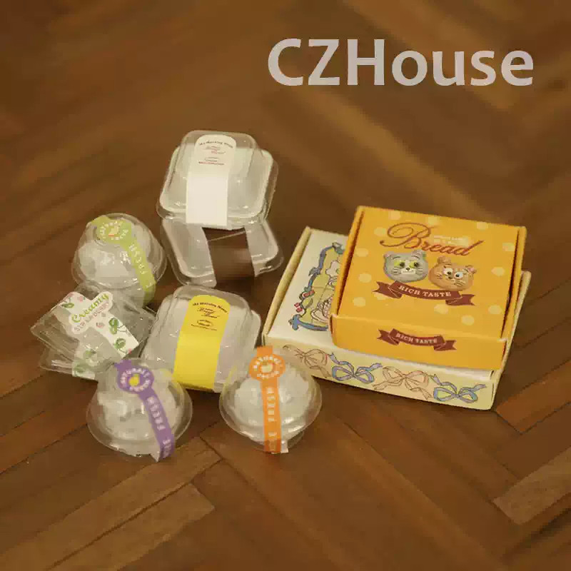 糖小条陈郎迷你微缩食玩包装盒面包袋子水果盒模型娃屋场景道具
