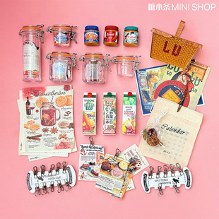 糖小条迷你果汁盒花生酱密封罐香料微缩模型食玩blythe陈郎娃用