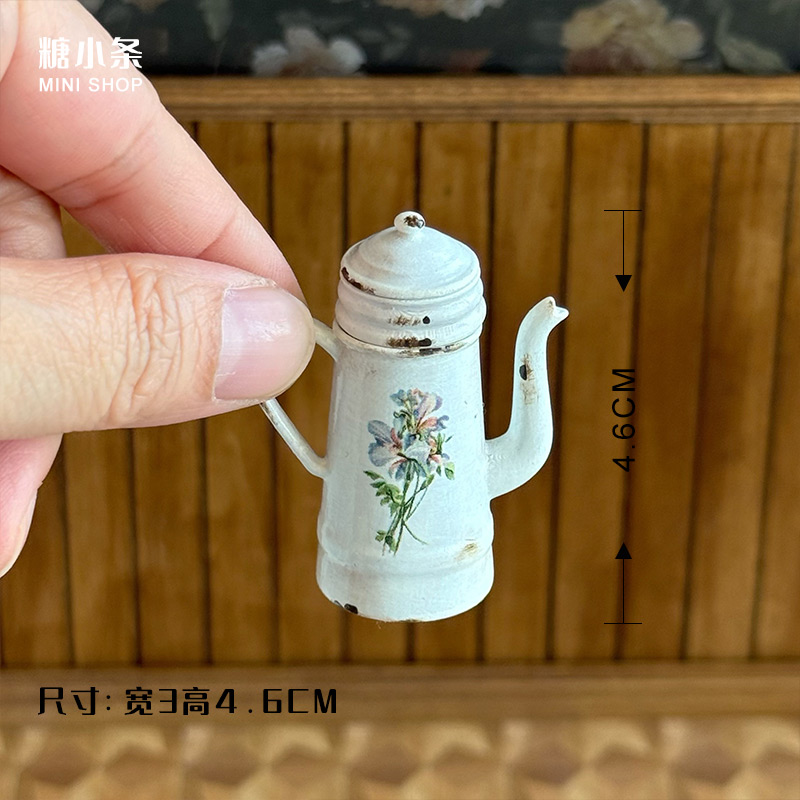 thumbnail for Sugar strips mini retro eight drawers antique cabinet material pack miniature blythe baby with scene prop kettle