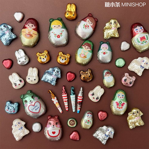 迷你微缩锡纸巧克力模型