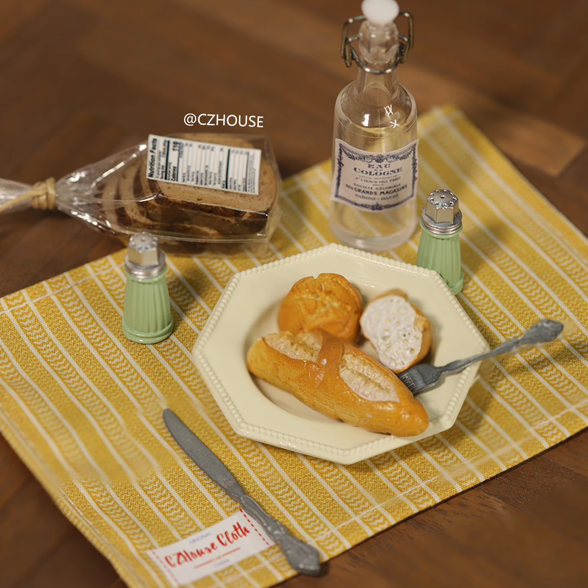 迷你餐垫桌布微缩模型