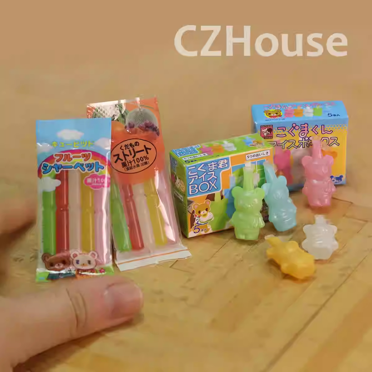 迷你小熊棒棒冰微缩模型