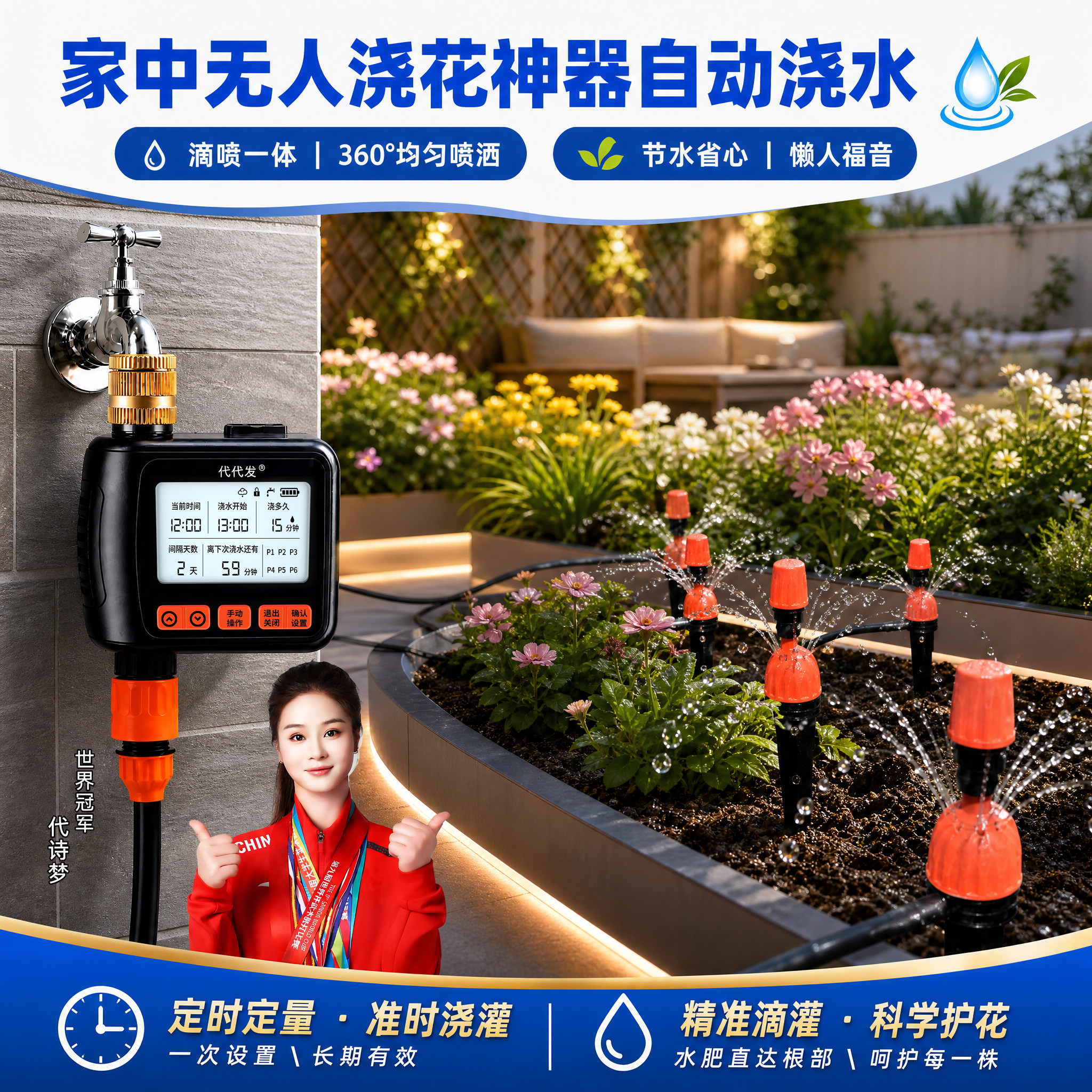 家中无人浇花神器自动浇水
