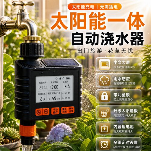 代代发太阳能自动定时浇水器
