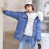 2019 cotton mới dành cho nữ dài mùa đông Sinh viên Hàn Quốc dày lên dịch vụ bánh mì nữ bf jacket - Bông áo phao thân dài nữ đẹp