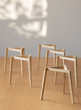 MUMO木墨  三脚滤杯架 咖啡手冲支架 日式简约大小尺寸纯实木架子