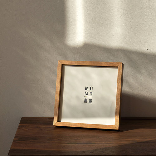 木墨正方形相框照片摆台桌面