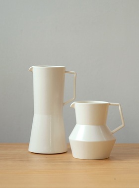 木墨生活 分享壶 亚白系列德化瓷手冲咖啡壶过滤器滤纸盒滤杯架