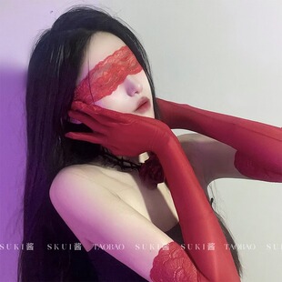 蒙眼丝带蒙面眼罩红丝带布条缎带蕾丝带夜店丝绸双面绑手酒吧遮光